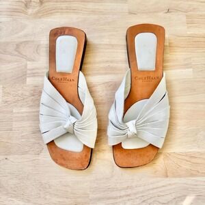 Cole Haan Leather Slide White 6